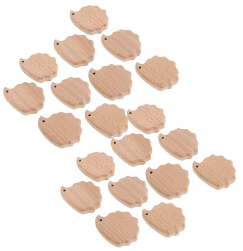 WRITWAA 20 Stück Holz Igel Anhänger aus Unbehandeltem Buchenholz Naturbelassen zum Bemalen und Basteln Waldmotiv Deko für Erwachsene Selbstgemacht Holzfiguren für Scrapbooking