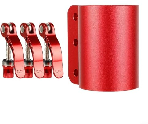 NbgrvB Electric Scooter Folding Clamp for Kaabo for Mantis 10, Reinforced Aluminum Alloy Pole Extended Lock Clip, Enhanced Stability Safety Part, for Red(Red)