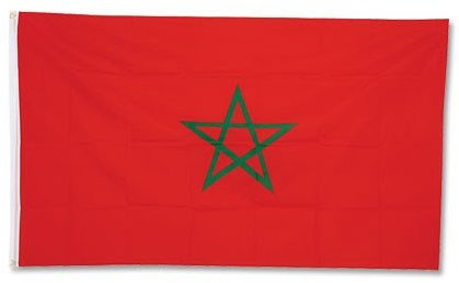 Prom Marokko Flagge - 90 x 150 cm, Grün, Rot
