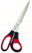 Wedo 97610 Schere (Edelstahl Soft, 10 Zoll, Softgriff 25,5 cm) schwarz/rot