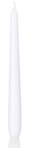 50 Leuchterkerzen Weiß 25 cm x 2,5 cm, Kerzen in konischer Form, Gastro Kerzen, deutsche Markenkerzen in RAL Kerzen Qualität