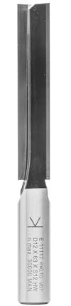 ENT European Norm Tools Nutfräser HW, Schaft 12 mm, Durchmesser 12 mm, Nutzlänge 63 mm, Schaftlänge 40 mm, Gesamtlänge 107 mm, mit HW Grundschneide