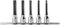 FACOM Set of 5 Socket Spanners, 1 Piece, SV.J5