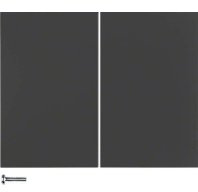 Pulsador KNX radio quicklink 4 elementos, berker.Net Módulos de aplicación KNX, de hager, para serie berker K.1 de hager, antracita