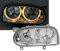 Depo Angel Eyes Scheinwerfer Set Klarglas Chrom mit Standlichtringen
