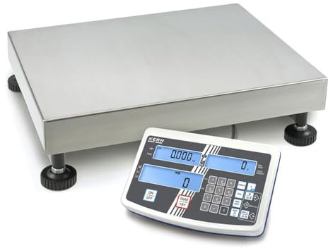 KERN Industriezählwaage mit Komfortabler Zehnertastatur zur Bequemen Dateneingabe, 12kg/30kg Wägebereich, 0.2g/0.5g Ablesbarkeit, 400mm x 300mm x 128mm