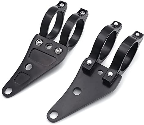 HTT Motorcycle Black 41mm Turn Signal Clamps Headlight Mount Bracket Fork Ear Chopper Cafe Racer Black For Universal Honda CBR Kawasaki Suzuki Yamaha Harley Davidson