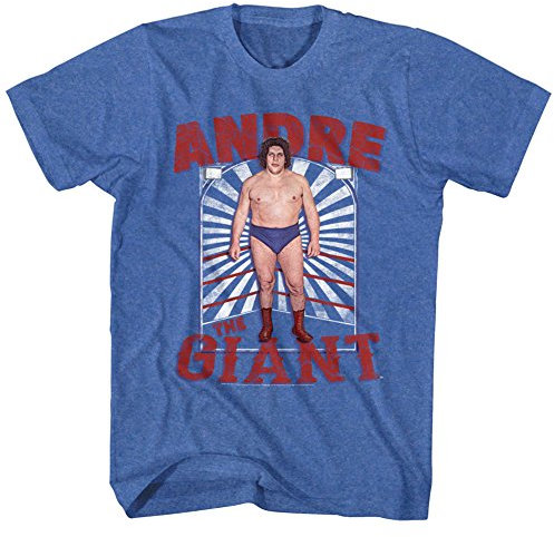 Andre The Giant Herren T-Shirt Gr. L, Retro Royal Heather