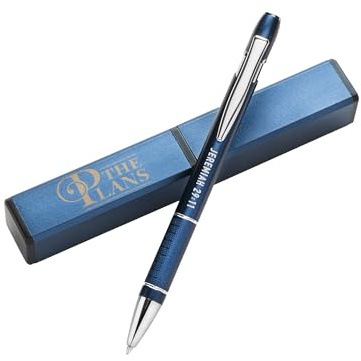 Christian Art Gifts I Know the Plans Blue Ballpoint Pen with Gift Box | Retractable, Medium Point, Black ink, For Journaling, Planners & Notebooks, Smooth Writing, Student, Grad Gift