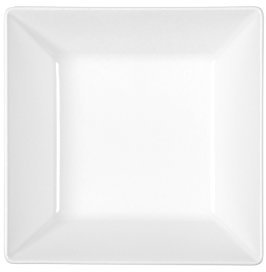 H&H Boston Set 6 Piatti Fondi, Stoneware, Bianco, Quadrato, 17x17 cm