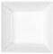 H&H Boston Set 6 Piatti Fondi, Stoneware, Bianco, Quadrato, 17x17 cm