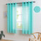 MIULEE Gardinen Vorhang Wohnzimmer 2er Set mit Ösen Transparente Vorhänge Stores gardinen mit kräuselband Stickerei Ösenschal Fensterschal Dekoschal für Schlafzimmer 145 x 140cm (H x B) See Blau