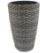 DARO DEKO Rattan Blumentopf hoch rund Ø 28cm x 40cm anthrazit