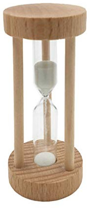 SUPVOX sabliers 3 Minutes Petit sablier en Bois décor de fête Enfants Cadeau de noël décoration de la Maison (Sable Blanc)