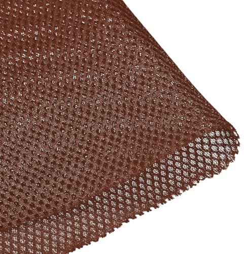 sourcing map Brown Speaker Mesh Grill Stereo Fabric Dustproof 0.5x1.45M 20 x 57 inch
