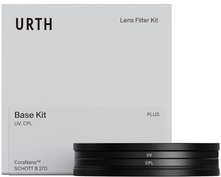 Urth 72 mm 2-in-1 Basis-Filterkit (UV + CPL) (Plus) | UV, Zirkularer Polfilter (CPL), 30-lagig nanobeschichtetes HD-Optikglas, Kamerafilter mit 2 Kappen