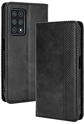 LEYAN Leder Folio Hülle für Cubot X30, Lederhülle Brieftasche Mit Kartensteckplätzen, Premium Flip PU/TPU Handyhülle Schutzhülle Case Cover mit Ständer Funktion (Schwarz)