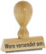 Die Stempel GmbH – “Ware versendet am” Buchenholzstempel – Lagertextstempel zur Kennzeichnung von Rechnungen und anderen Dokumenten – präziser Textstempel ideal für Buchhaltung & Co