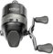 Zebco Omega Pro Spincast Angelrolle, Größe 30, Dual Ceramic Pick-up Pins, massives Messing Ritzel Getriebe, GlideLine ll Line Retrieval System, vorgespult mit 4,5 kg Angelschnur, Braid Ready, Schwarz