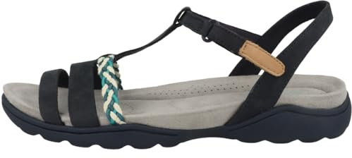 Clarks Damen Amanda Tealite Sport Sandal, Navy Nubuck, 40 EU