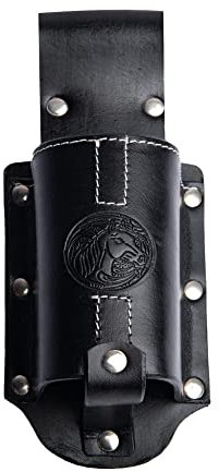 Hulara Bierholster aus Vollnarbenleder, kleines Flaschenholster für Herren, Cowboy-Bierhalter für Reisen/Outdoor, Bierholstergürtel