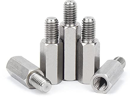 2 Stück M8×40mm+15mm 304 Edelstahl-Säulen-Abstandshalter, männlich, weiblich, sechseckiger PCB-Motherboard-Abstandshalter