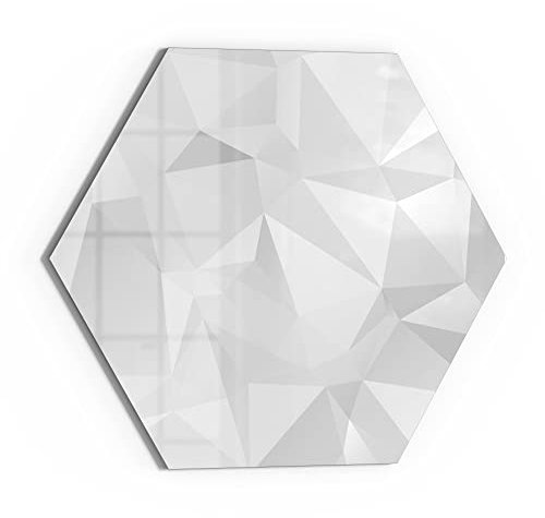 DEQORI Glas-Magnettafel | 40x34,5 cm groß | Motiv Geometrisches Muster | Memo-Board aus Glas | Magnetboard inkl. Magnete, Stift & Tuch für Küche & Büro | Tafel magnetisch & beschreibbar