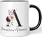 JUNIWORDS Tasse, Amestris-Nemesis, Name Anfangsbuchstabe Initial Alphabet Floral Buchstabe A Monogramm Motiv, Schwarz (5554519)