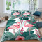 ALABOW Flamingo Bettwäsche Set 135x200 cm 2teilig mit Reißverschluss Weiche und Angenehme Schlafkomfort Microfaser Bettbezug Tropisch Dschungel Blätter Kinderbettwäsche mit Kissenbezug 80x80