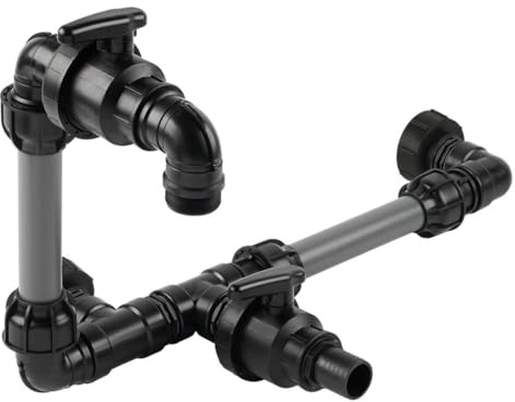 REKUBIK IBC Adapter S100x8-2 IBC nebeneinander Schwanenhals Tankverbindung Rohr Größe 50mm