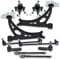 BESTPRICE 2x Querlenker Vorderachse, 2x Traggelenk, 2x Koppelstange, 2x Spurstange, 2x Spurstangenkopf Kompatibel mit VW JETTA III (1K2), TOURAN (1T1, 1T2), A udi A3 (8P1), A3 Cabriolet (8P7), A3 Spor
