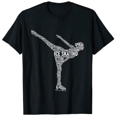 Ice Skating Girl - Typografie Roller Figure Skater Winter T-Shirt