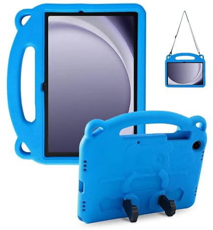 KINGSKEEN Funda para Samsung Galaxy Tab A9+/A9 Plus de 11 Pulgadas 2023 (SM-X210/X216/X218), Resistente a Los Golpes, Ligera, para Niños, Con Correa