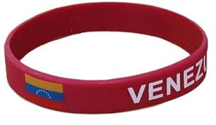 AMPUTEE Pulseras con bandera nacional de Venezuela, pulsera deportiva de silicona for hombres y mujeres, banda de goma, moda conmemorativa patriótica, 2 uds.