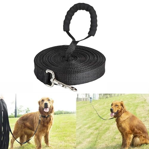 Longe pour Chien - Longe Chien 5m 10m 15m 20m 30m Laisse pour Chien, Laisse de Dressage avec Poignée pour Chiens