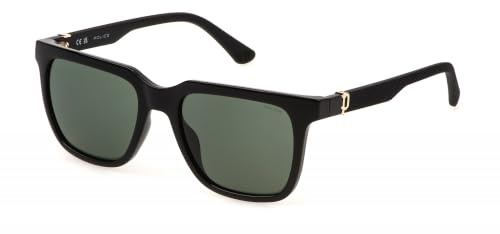 Police Herren Spln34 Sonnenbrille, Schwarz (Total Shiny Black), 54