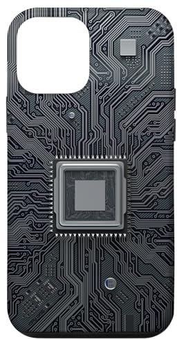 Carcasa para iPhone 12 mini Placa base Microchip Circuito Negro TI Fondo de computadora