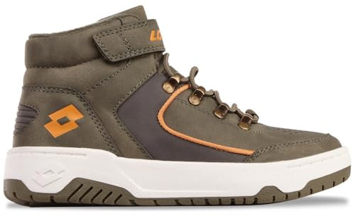 Lotto Unisex Kinder Sneaker, Olive Dk Grey, 34 EU