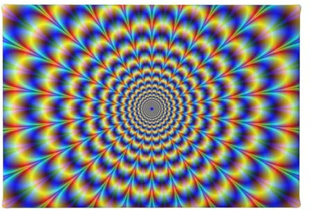 EgoMed Wandkunst, Leinwand 7,8x11,8 Zoll Dekorative Malerei Wandkunst Gemälde für Wohnzimmer, Spiralförmige optische Täuschung, Gif