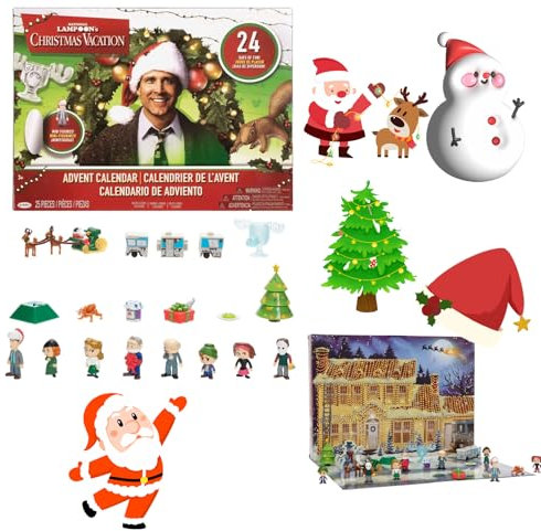 Adventskalender National Lampoon’s Weihnachtsferien 2024, 24-tägiger Weihnachts-Adventskalender, Weihnachtsferienfiguren Und Zubehör, Weihnachts-Countdown-Kalender Enthält 24 Geschenke