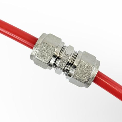 Adapter Reducer for Water Underfloor Heating Evoh Pipe and Multilayer Pert-Al Pert and Pex Pipe, Reducing Coupling Plastic to Copper Pipe (12x1.6mm Evoh)