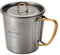 Thous Winds Titan Outdoor Tasse 250ml, Titan Camping Becher mit Deckel & Klappgriffen – Tragbare Becher Leichter Kaffeebecher für Camping, Wandern, Trekking, Kochen, Picknick