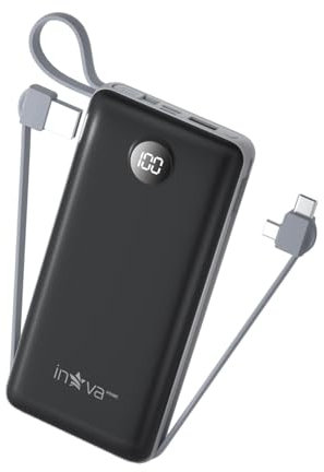 Power Bank, 20000mAh Portable Charger with Fast Charge, Multiple Ports, Lightweight Design and Smart Protection for iOS and Android Devices/USB/Type-C/Black/(KV-P204-‎Black)