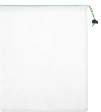 5 Pcs Fruit Protection Bags,Vegetable Bags Non-Woven Fabric Reusable Produce Drawstring Storage Eco-Friendly Mesh Bag Grocery Net String Food Picking Allotment Breathable Clear,for Fresh Vegetables