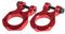 Perfeclan 2x RC Metal Tow Hook Replecement Cars Model Accessory Climbing Cars Upgrade Horseshoe Buckle Crawler Trailer Tow Hooks, red