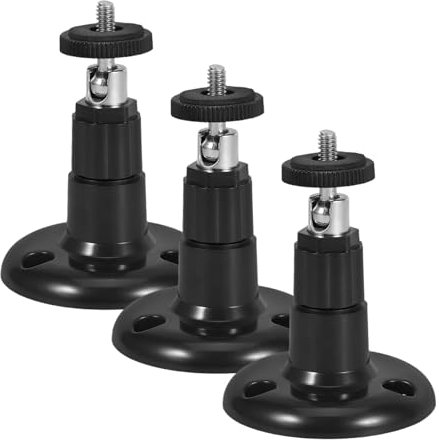 HOMSFOU 3pcs Adjustable Camera Wall Mount Bracket Durable Security Camera Holder for Indoor Outdoor Use Easy to Install Bracket for Compatibility