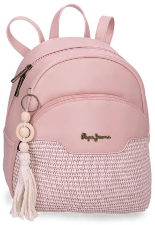 Pepe Jeans Clara Zaino, Borsa e Tracolla in Beige e Rosa, realizzati in Poliestere e PU – by Joumma Bags