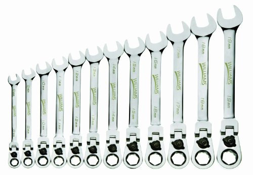Williams 12 Metrisches Wende Knarren-Ring-Maulschlüssel Set, MWS-12RCF