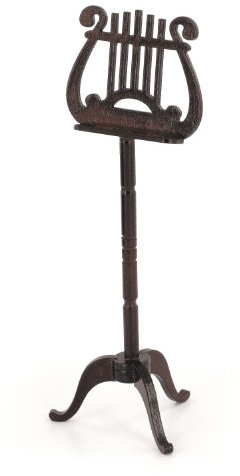 Notenständer Miniatur - Lackierter Holz - Dekorationsgegenstand - Geschenk Musik - In seinem Kästchen geliefert - Höhe 16 cm - Breite 6 cm