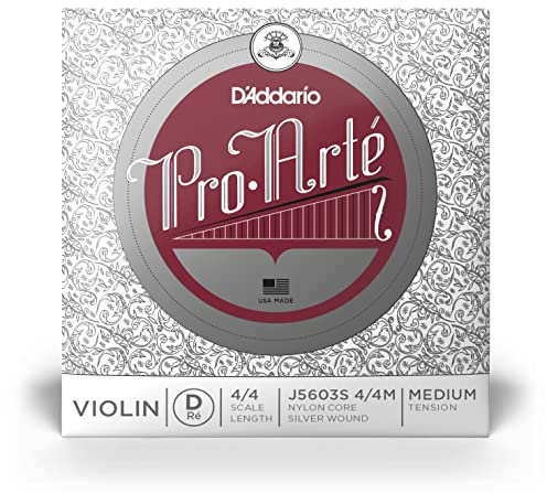 D'Addario J5603S-4/4M Pro Arte Violinen Einzelsaite 'D' Silber 4/4 Medium